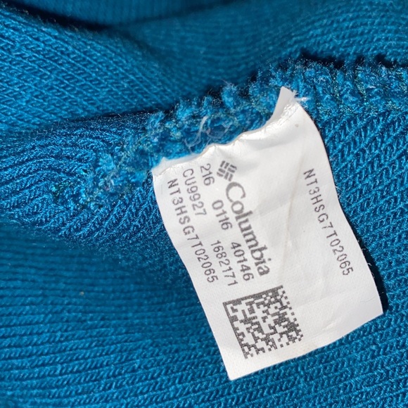 Columbia Logo Unisex Beanie Teal Blue - Picture 3 of 3